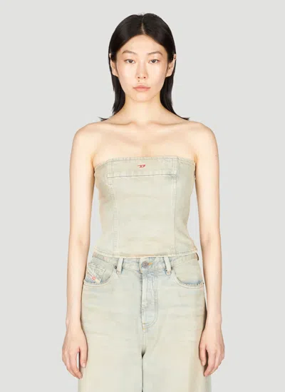 Diesel De-ville Denim Top In Grey