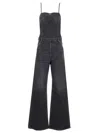 Diesel Black Jeans With Overalls And D Logo Plaque On The Front