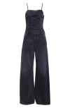Diesel De-vors Denim Jumpsuit In Black/deni