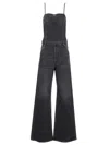 Diesel Black Jeans With Overalls And D Logo Plaque On The Front