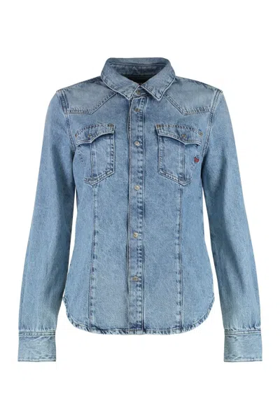 Diesel De-waves Denim Shirt In Blue