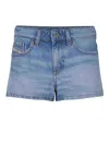 Diesel Blue De-yuba Denim Shorts In Light Denim