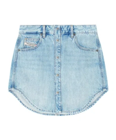 Diesel De-ard Denim Mini Skirt In Blue