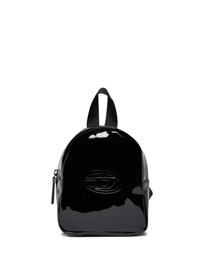 Diesel Kids' Debossed-logo Backpack In Black