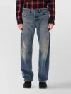 Diesel Faded Blue Relaxed-fit Jeans With Distressing And Whiskering In Blue