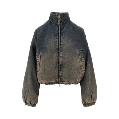 Diesel Dégradé Denim Bomber Jacket