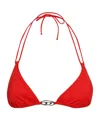 Diesel Triangle Bikini Top In Red
