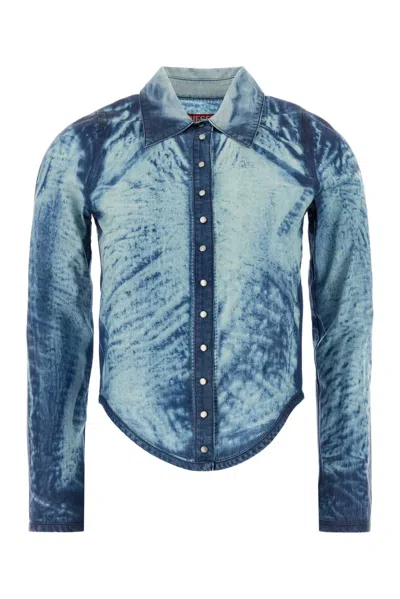 Diesel Multicolor Slim Tie Die Shirt In Blue