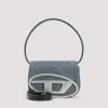 Diesel Denim Leather D Shoulder Bag In Denim