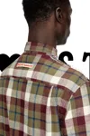 Shop Diesel Denim And Check Shirt In Multicolor