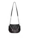 Diesel Denim Bag With Charm In Black