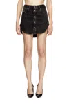 Diesel Short Skirt With Pockets And Belt Loops In Black