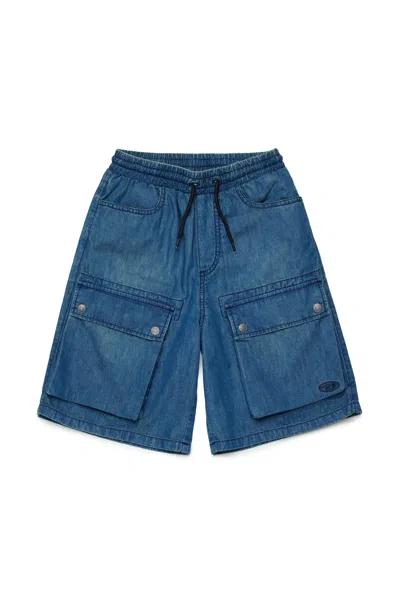 DIESEL DENIM CARGO SHORTS
