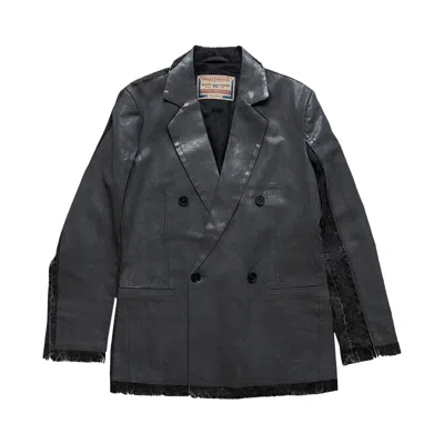 Pre-owned Diesel Denim Coated Blazer 'grey' | Men's Size L