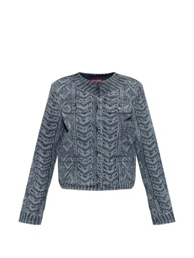 Diesel De-grafy-s2 Graphic-print Jacket In Blue