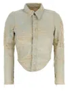 Diesel White De-madeline-fsg Shirt In Grey
