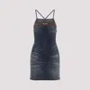 Diesel Fitted Mini Dress With Thin Straps In Denim