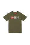 Diesel Denim Division Logo Jersey T-shirt In Green