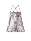 Diesel Abito Midi Con Spalline In Denim Pop-color
