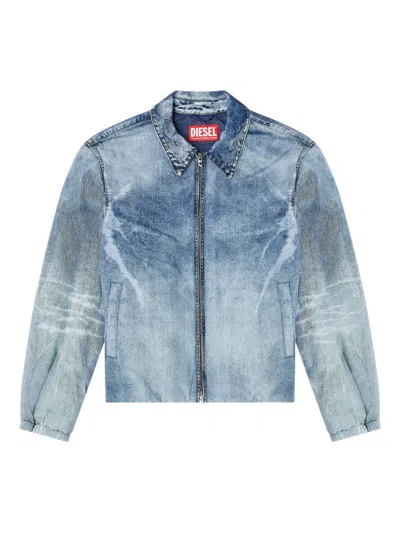 Diesel Denim-effect Jacket In Blue