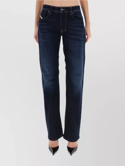 Diesel Denim Five-pocket Design Featuring Belt Loops In Blue