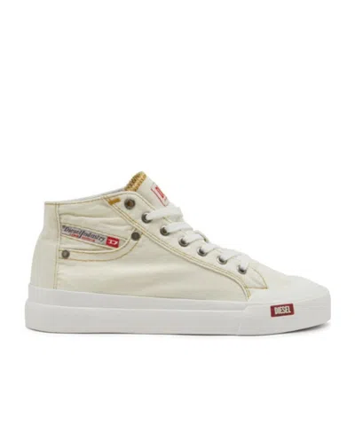 Diesel Denim High-top Casual Shoes In Nude