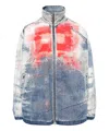 Diesel D-krap Devoré-effect Jacket In Blue