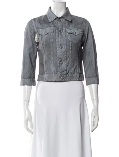 Pre-owned Diesel Denim Jacket In Gray