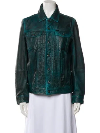 Pre-owned Diesel Denim Jacket In Green