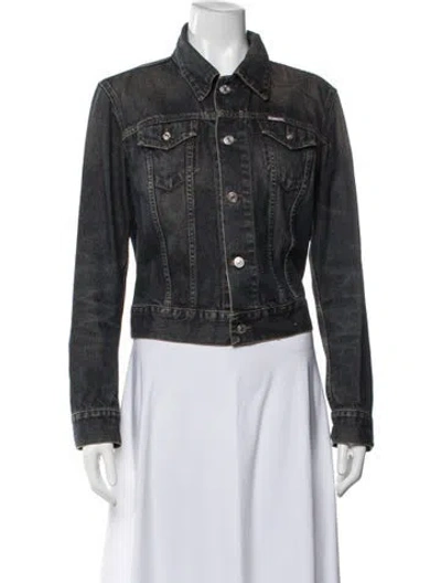 Pre-owned Diesel Denim Jacket In Grey/pink