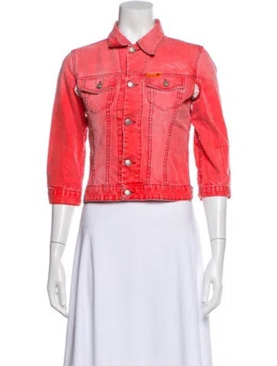 Pre-owned Diesel Denim Jacket In Pink