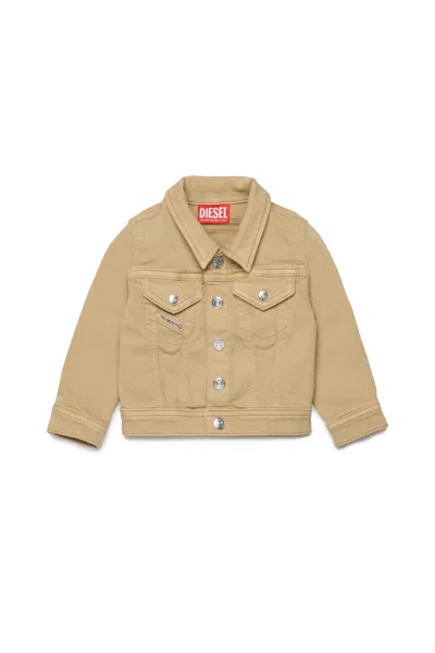 Diesel Kids Chest Pocket Shirt Jacket In Brown