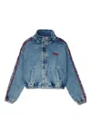 Diesel Denim Jacket With Embroidered Logo In Blue