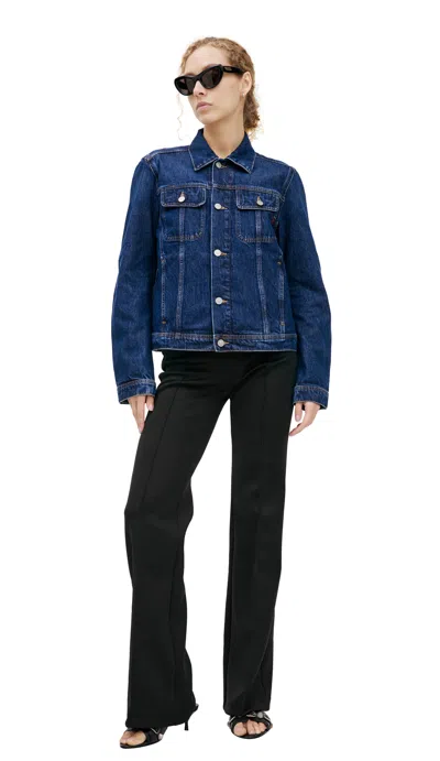 Diesel Denim Jacket With Shaped Seams In Blue