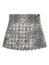 Diesel Denim-jacquard Corset Top In Multi