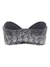 Diesel Abstract Textured Bodysuit With Structured Bust In Gray