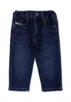 Diesel Denim Jeans For Baby Boy With Logo In Blue