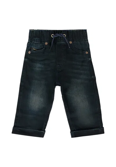 Diesel Denim Jeans For Baby Boy With Logo In Blue