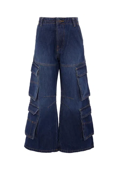 Diesel Kids' Denim Jeans For Boy With Logo In Blue
