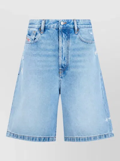 Diesel Denim Knee-length Shorts In Blue
