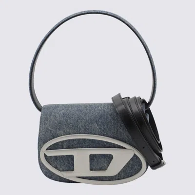 DIESEL DIESEL DENIM LEATHER D SHOULDER BAG