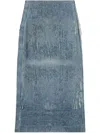 Diesel Skirt In Ultra-destroyed Jacquard Denim