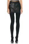Diesel Denim Mini Skirt In Black Denim