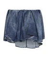 Diesel De-ria Asymmetric Denim Mini Skirt In Blue