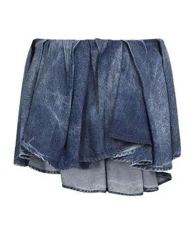 DIESEL ASYMMETRIC DENIM SKIRT