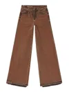 Diesel 1978 D-akemi Wide-legged Jeans In Beige