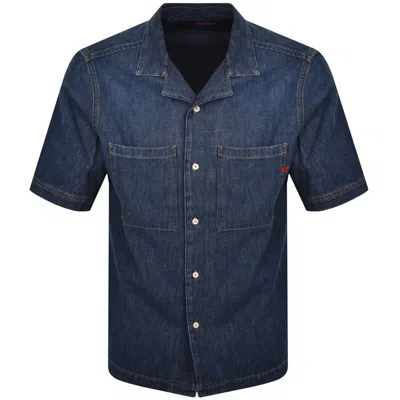 Diesel Denim Parohort Short Sleeve Shirt Blue