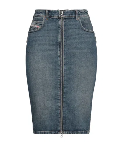 Diesel Denim Pencil Skirt In Blue
