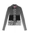 Diesel Zip-up Cardigan With Denim Cargo Pockets In Black
