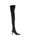 Diesel Denim Pointed-toe Boots In Silver
